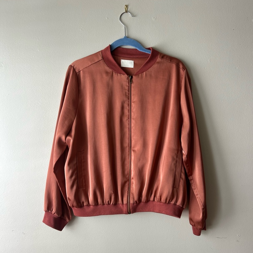 CLOSEOUT - Women's Boutique Rust Bomber Jacket